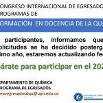 II Congreso Internacional de Egresados de Programas de Formación en Docencia de la Química